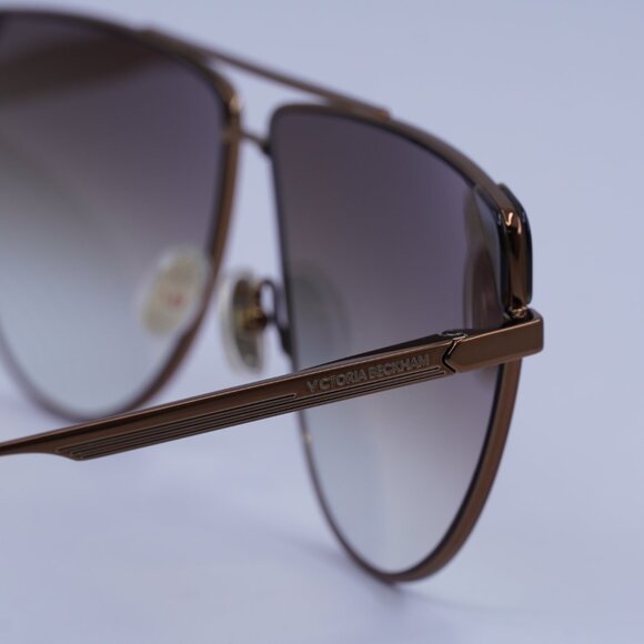 Victoria Beckham VB239S 230 Sunglasses Brown Aviator Frame, Brown Lenses - Picture 10 of 11